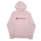 Mens Pink Champion Spellout Hoodie Jumper