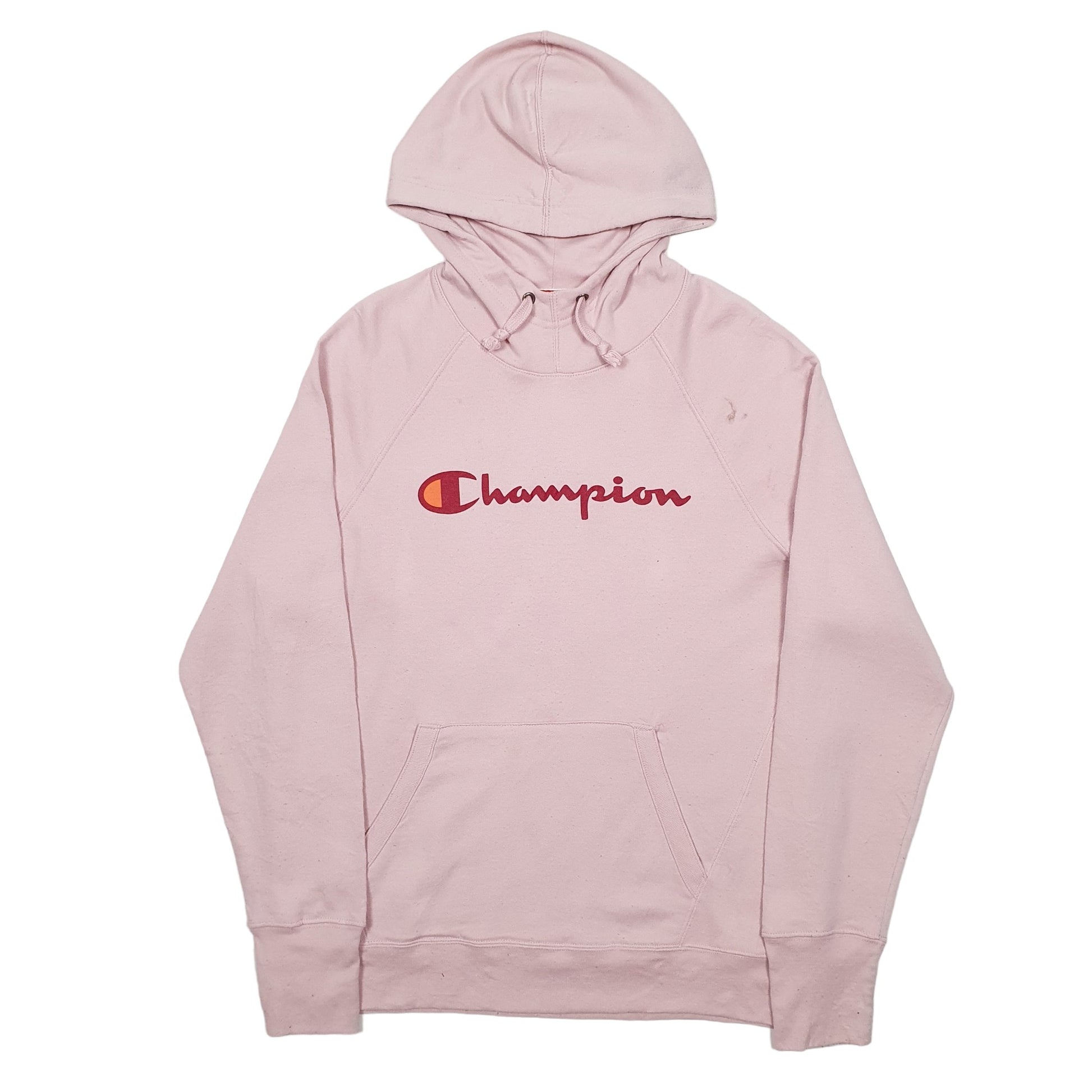 Mens Pink Champion Spellout Hoodie Jumper