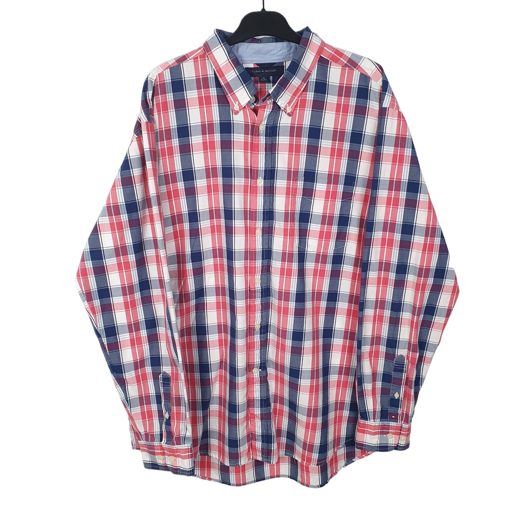 Tommy Hilfiger Long Sleeve Regular Fit Check Shirt White