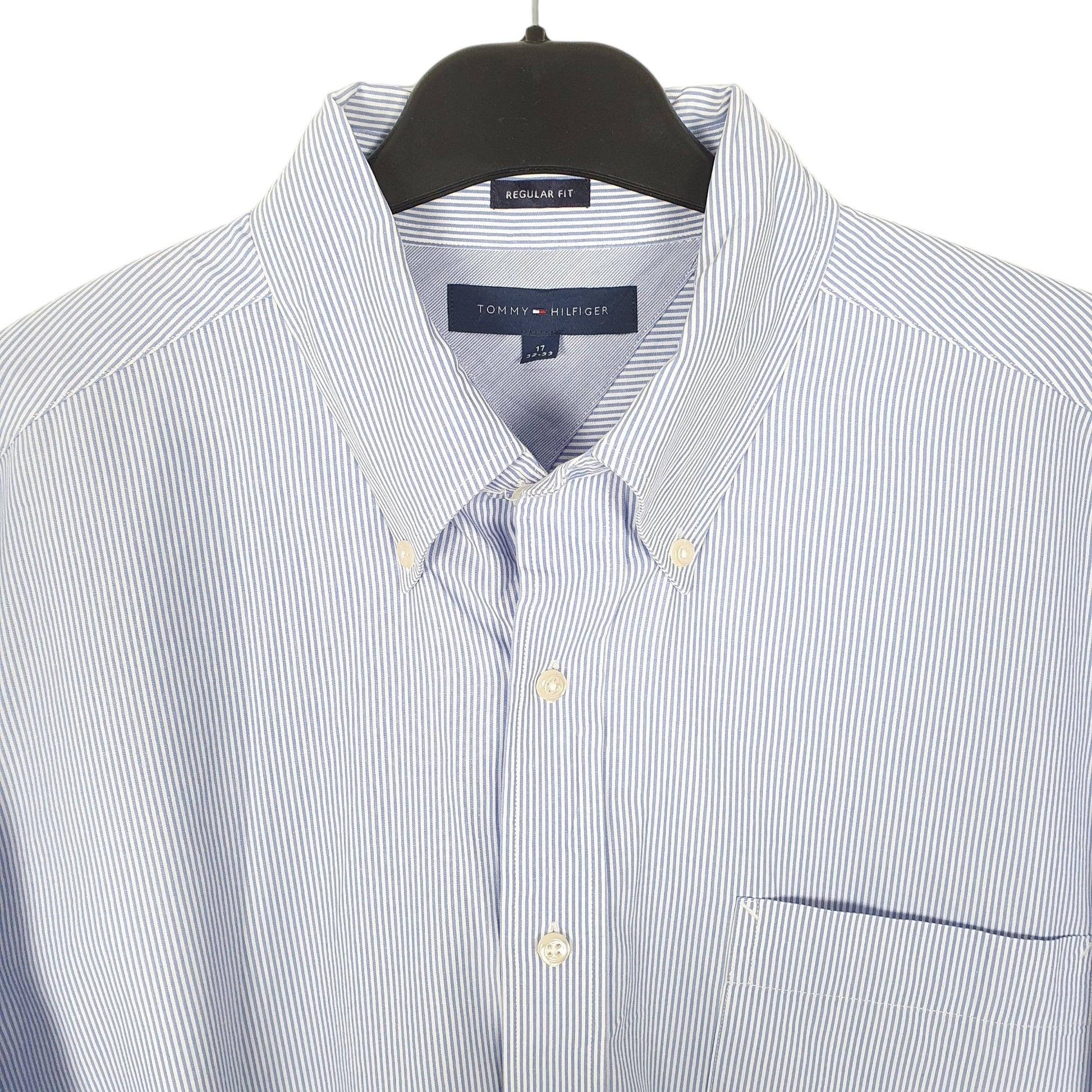 Tommy Hilfiger Long Sleeve Regular Fit Striped Shirt Blue