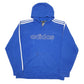 Mens Blue Adidas Spellout Hoodie Jumper
