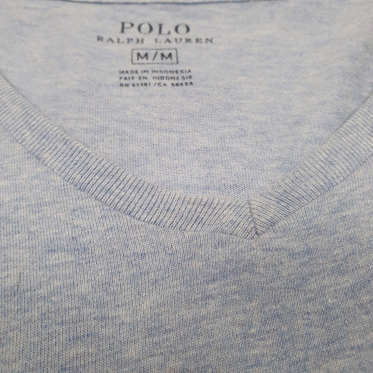 Mens Blue Ralph Lauren V Neck Polo Short Sleeve T Shirt
