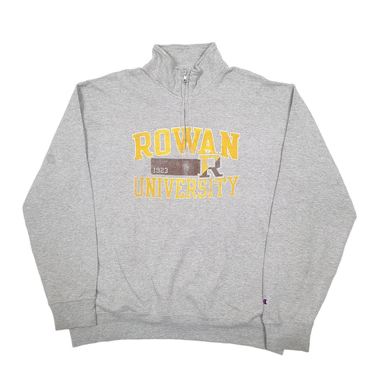 Mens Grey Champion Rowan University USA College Quarter Zip Jumper