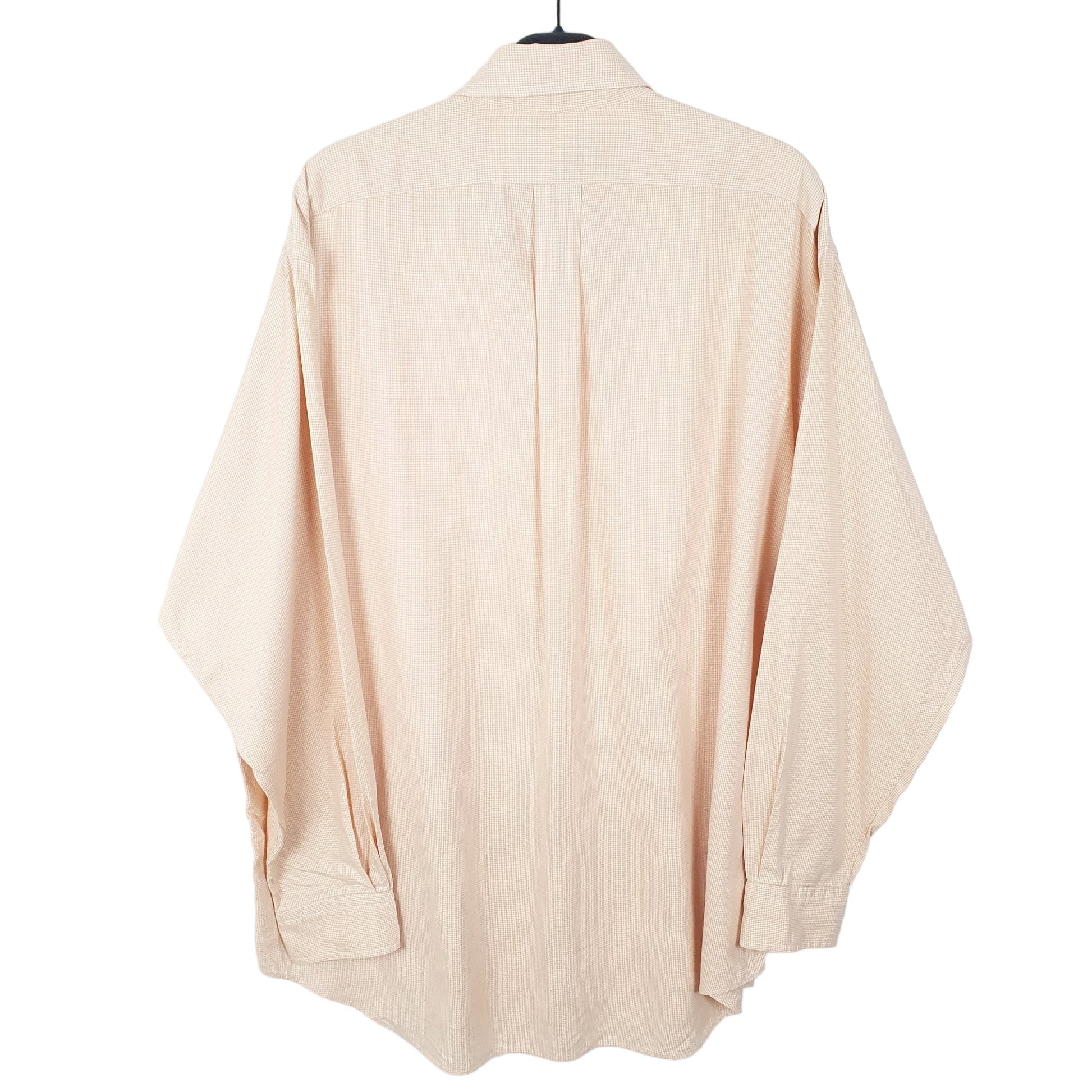 Ralph Lauren Houndstooth Long Sleeve Blake Fit Check Shirt Peach