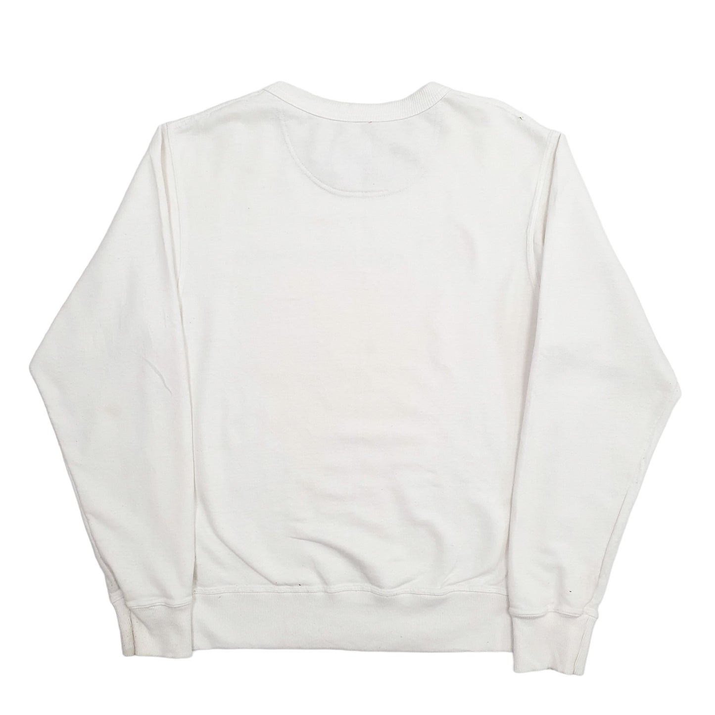 Mens Cream Champion Spellout Crewneck Jumper