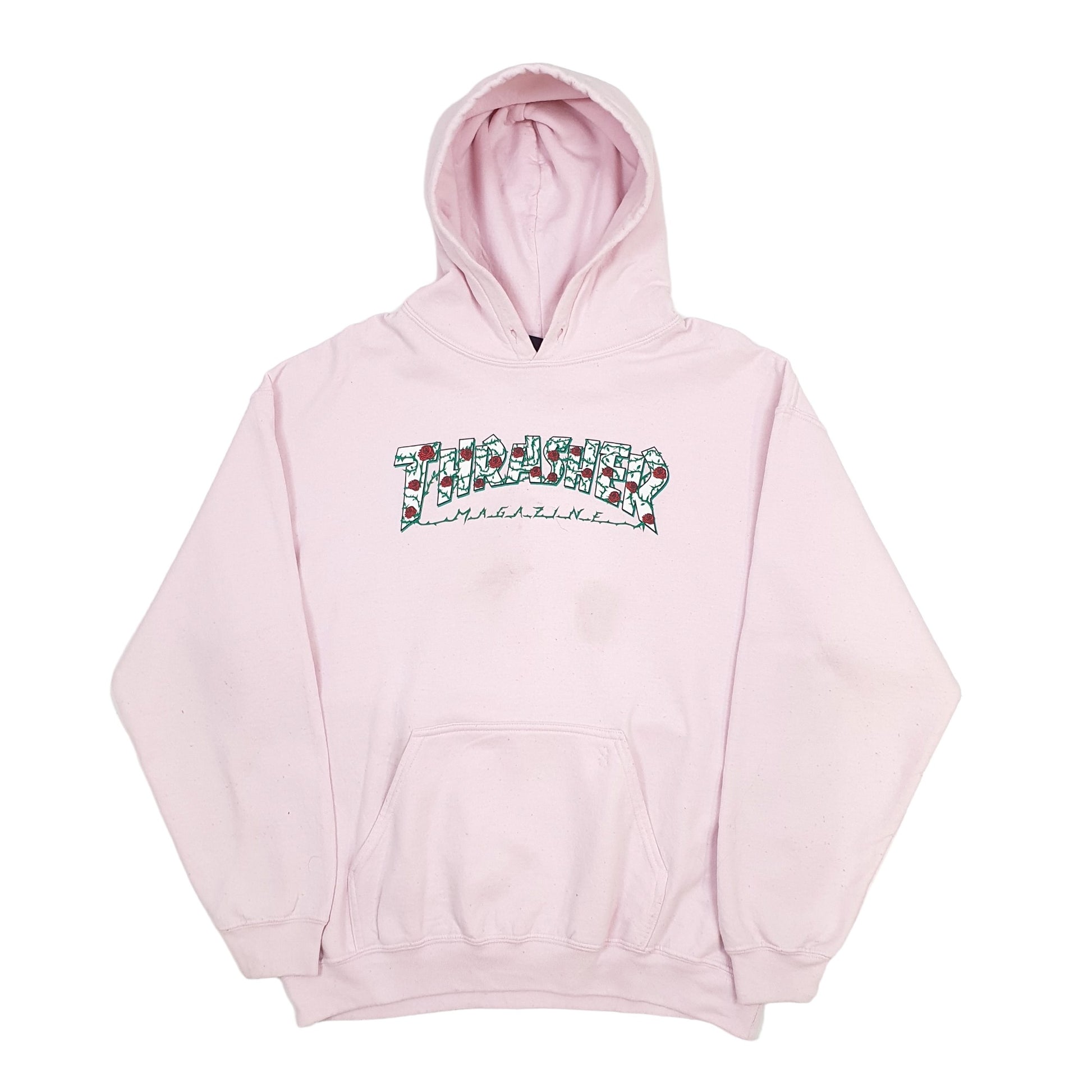 Thrasher Spellout Hoodie L Pink