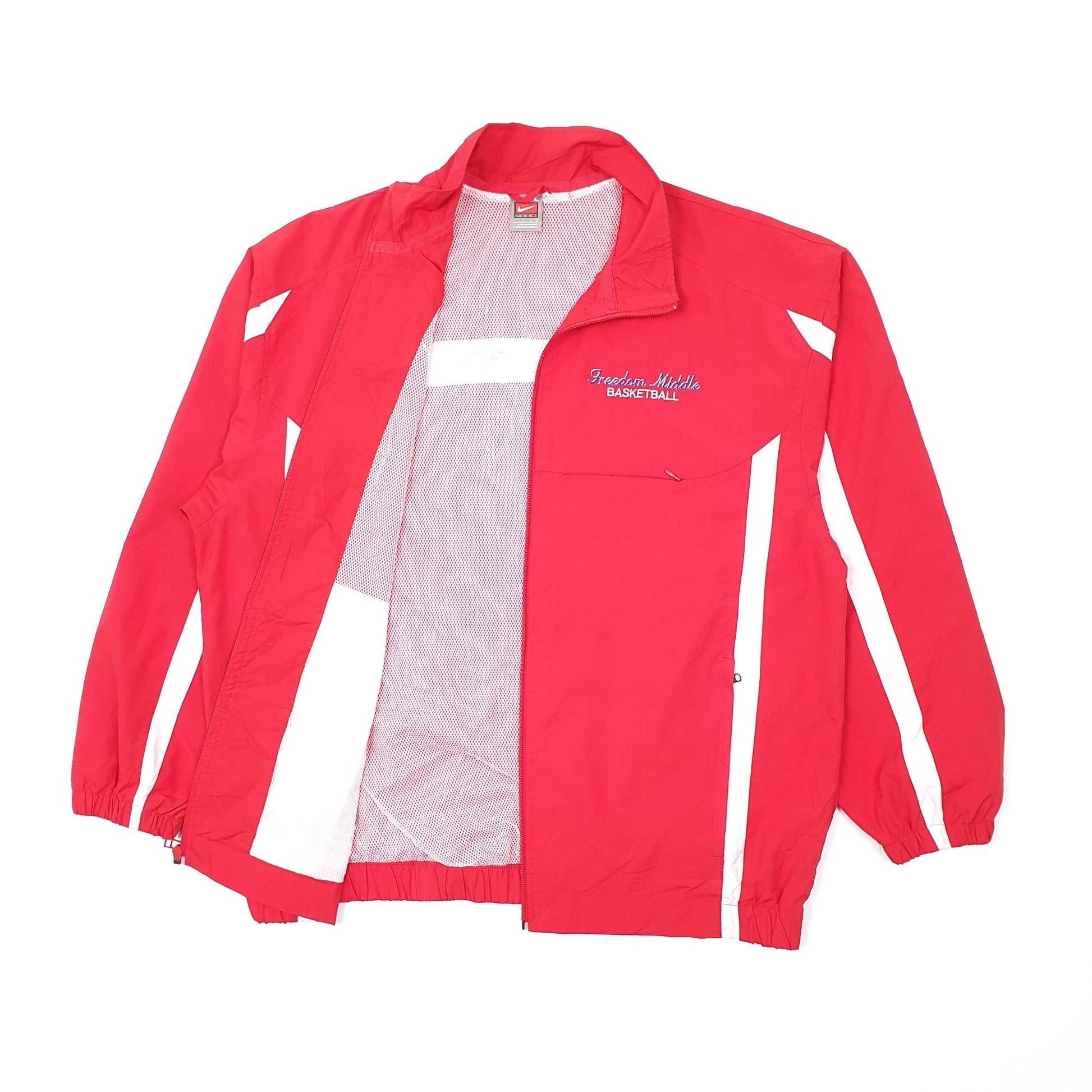 Mens Red Nike Team Vintage 2000s USA College Basketball  Coat