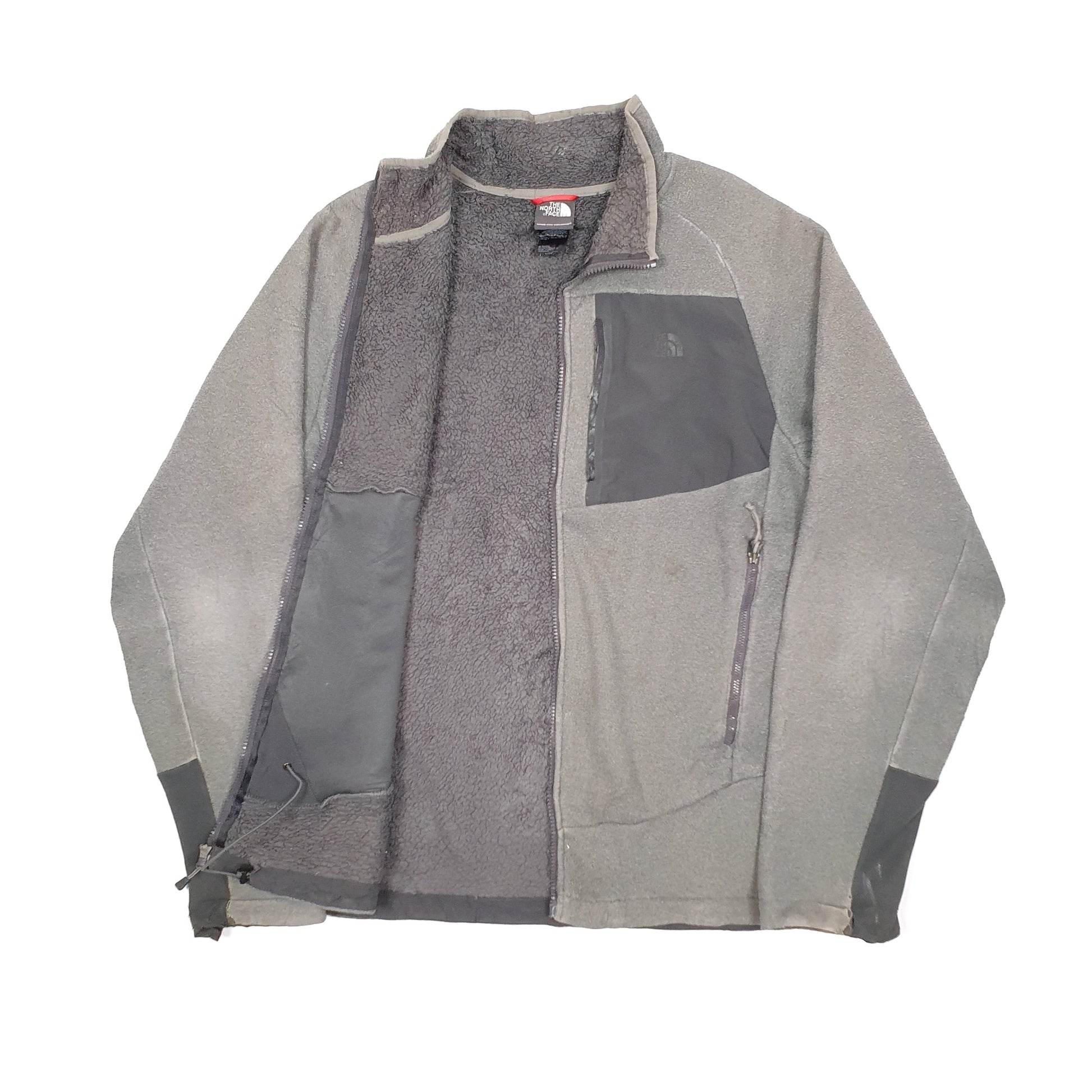 Mens Grey The North Face Sherpa Full Zip Jumper