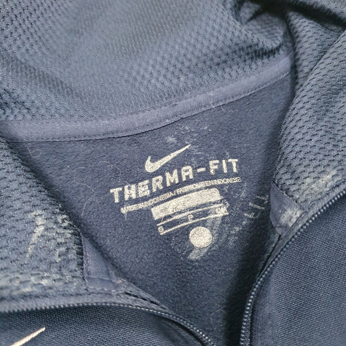 Mens Navy Nike Therma Fit Athletics Coach Quarter Zip Jumper