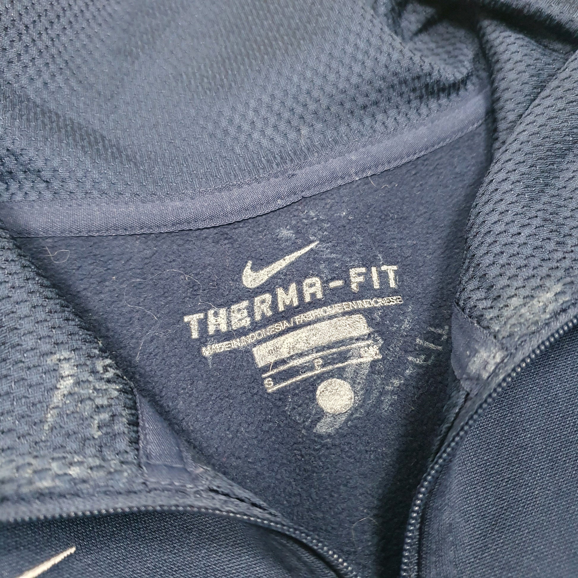 Mens Navy Nike Therma Fit Athletics Coach Quarter Zip Jumper