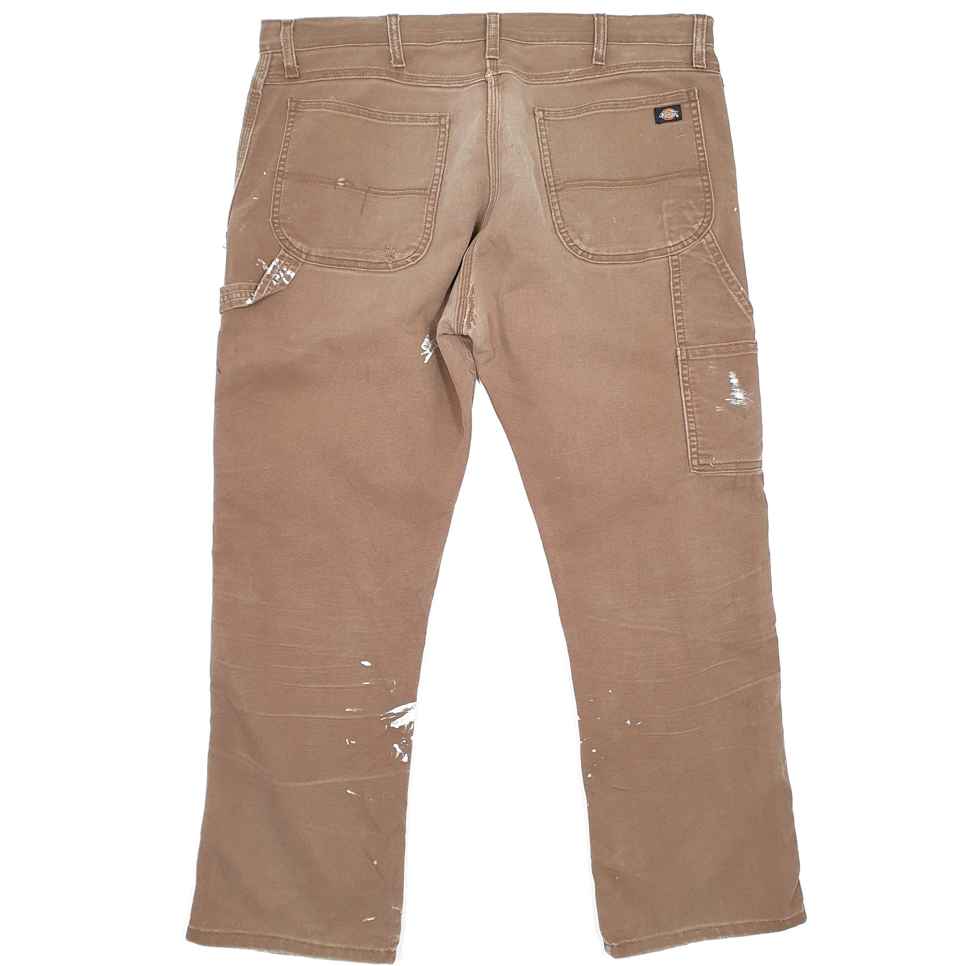 Mens Dickies Flex stretch Brown Carpenter Trousers W40 L28 Brown