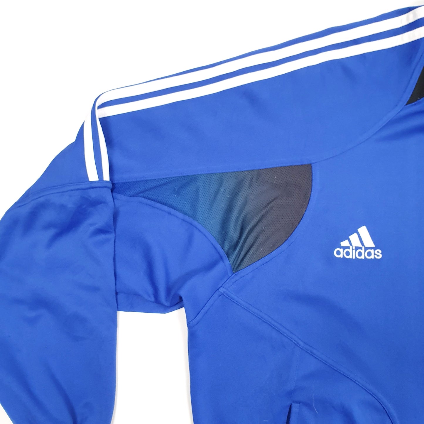 Mens Blue Adidas Track Softshell Full Zip Jumper