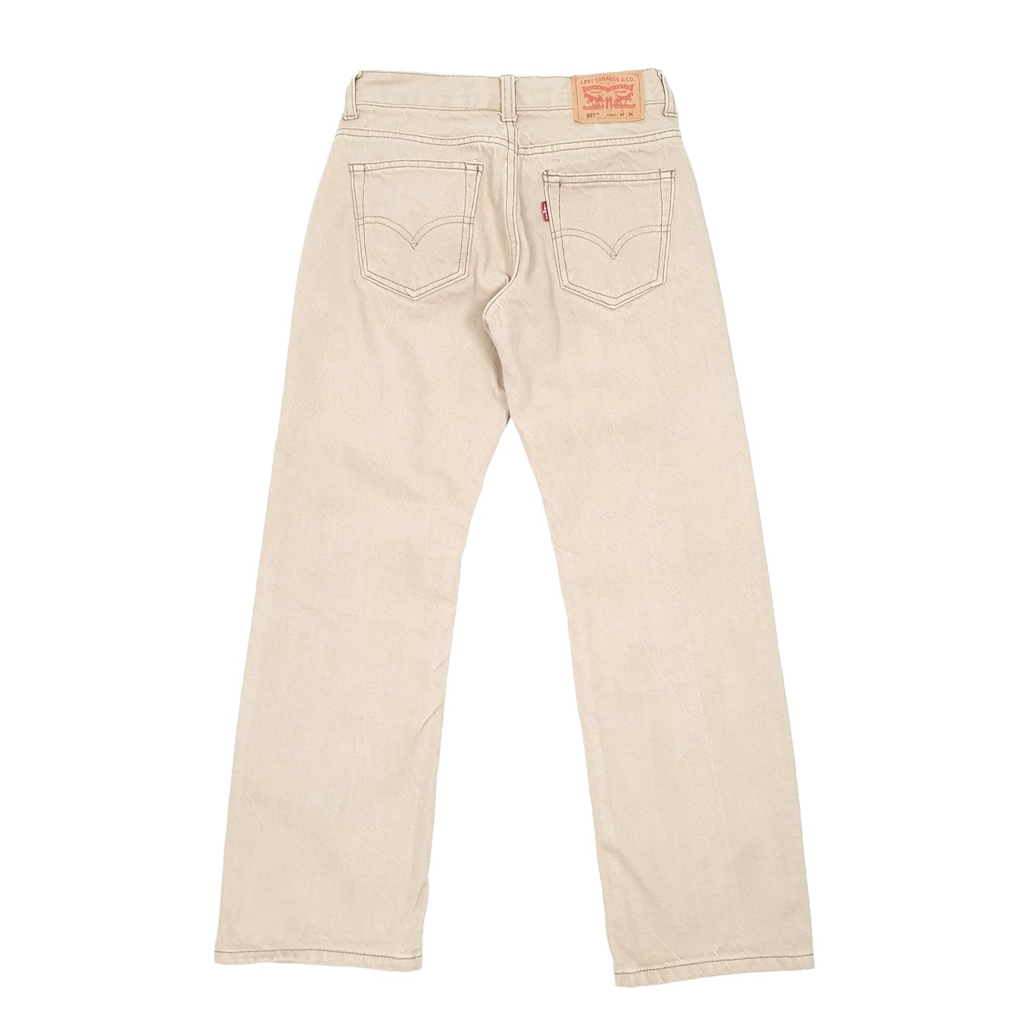 Levis 505 Regular Fit Jeans W26 L26 Beige