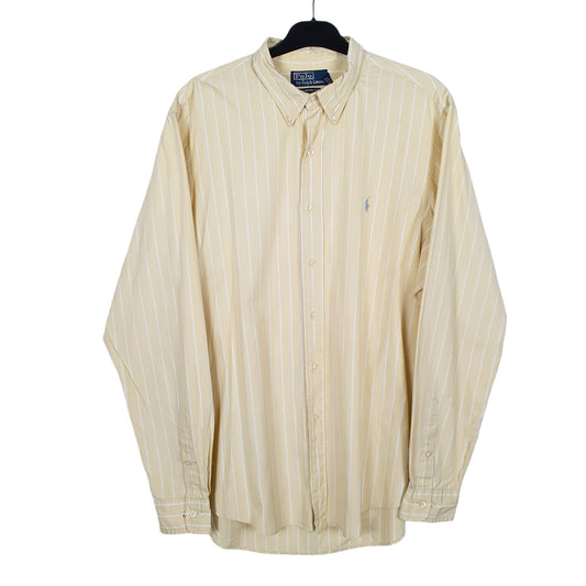 Ralph Lauren Long Sleeve Custom Fit Pinstripe Shirt Yellow