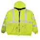 Mens Yellow Carhartt Hi Vis Workwear Site Hoodie Full Zip Jumper
