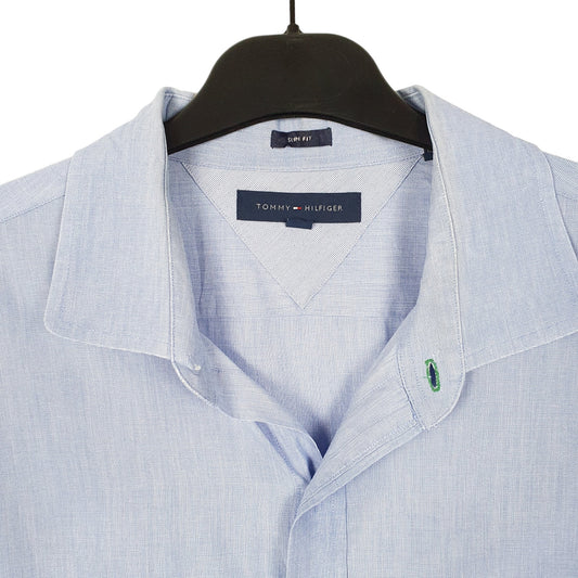 Mens Blue Tommy Hilfiger  Long Sleeve Shirt