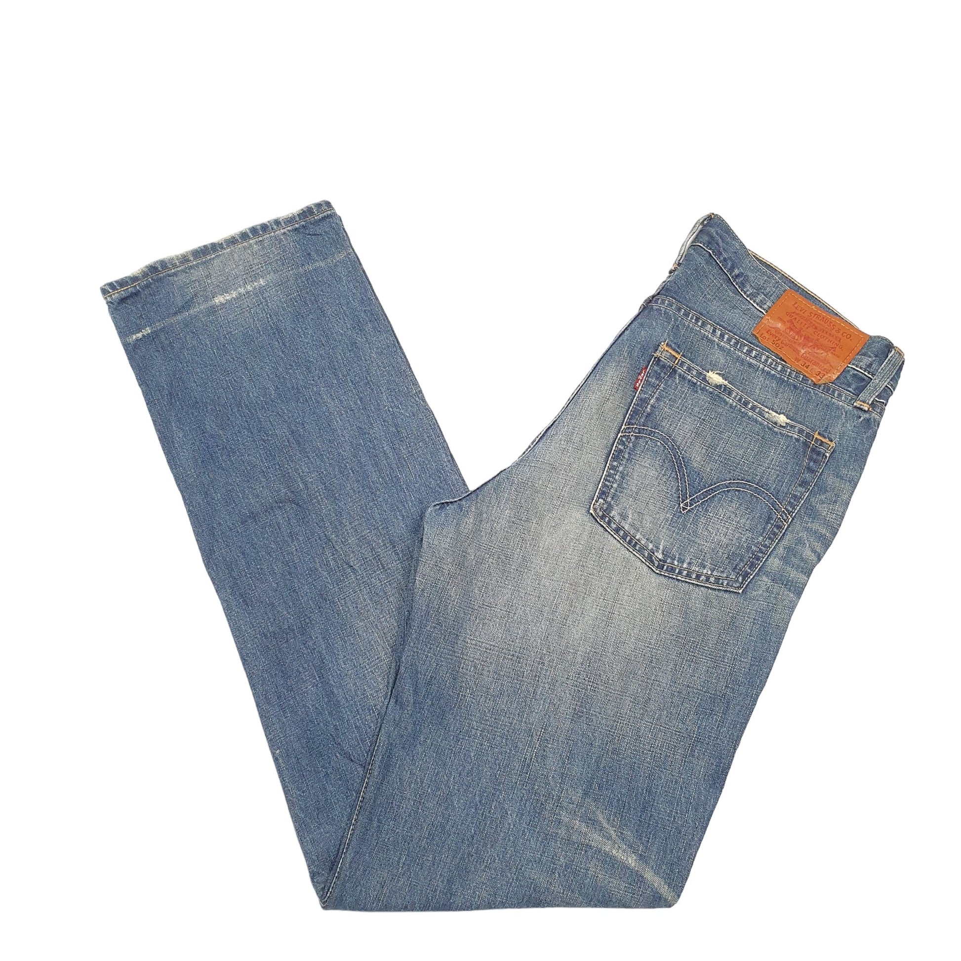 Mens Blue Levis  502 JeansW34 L33