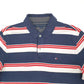 Mens Navy Tommy Hilfiger Striped Stretch Short Sleeve Polo Shirt