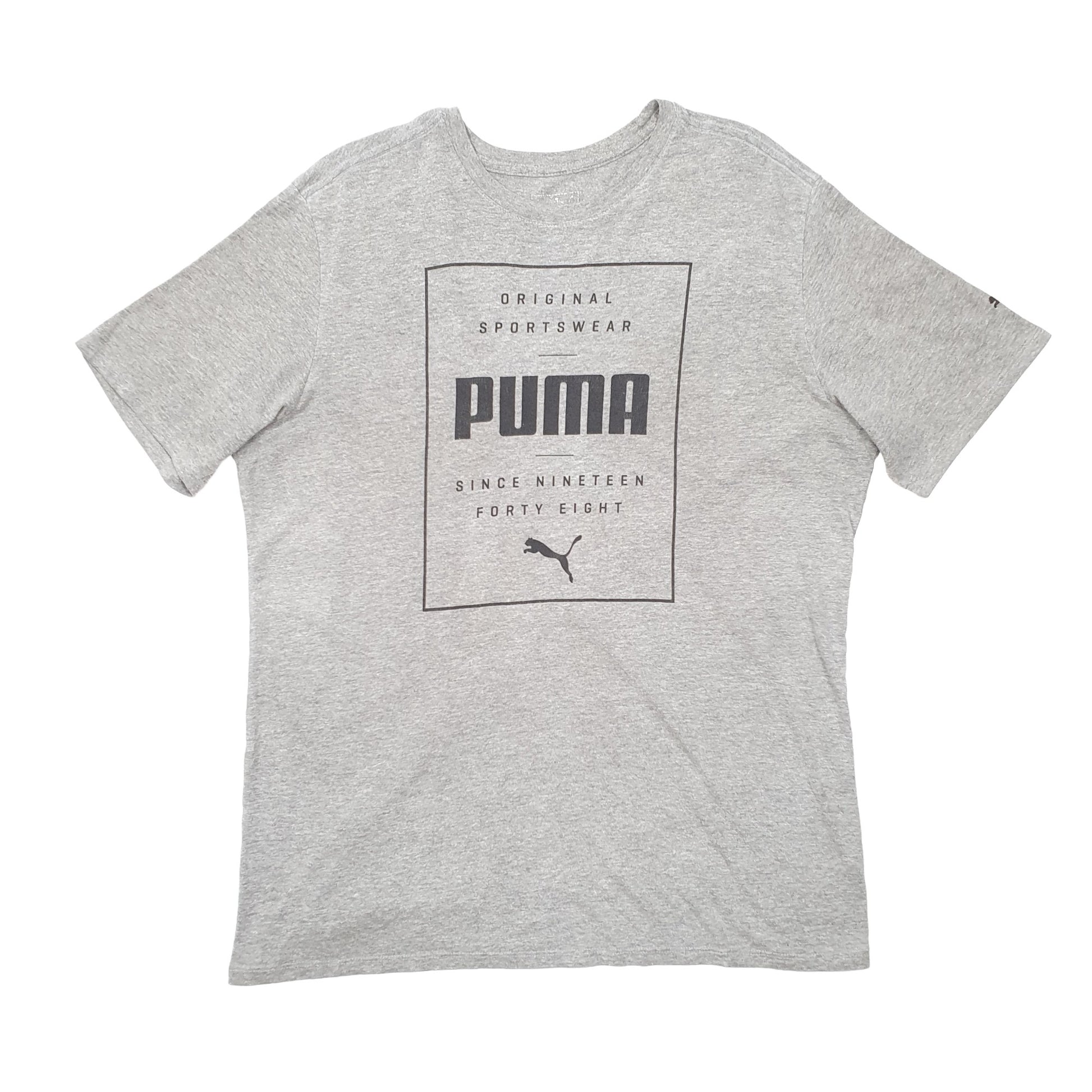 Puma Short Sleeve T Shirt Grey