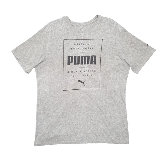 Puma Short Sleeve T Shirt Grey