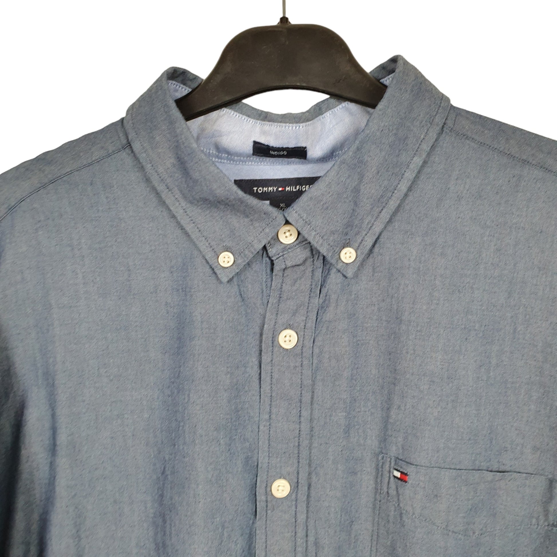 Mens Blue Tommy Hilfiger  Long Sleeve Shirt