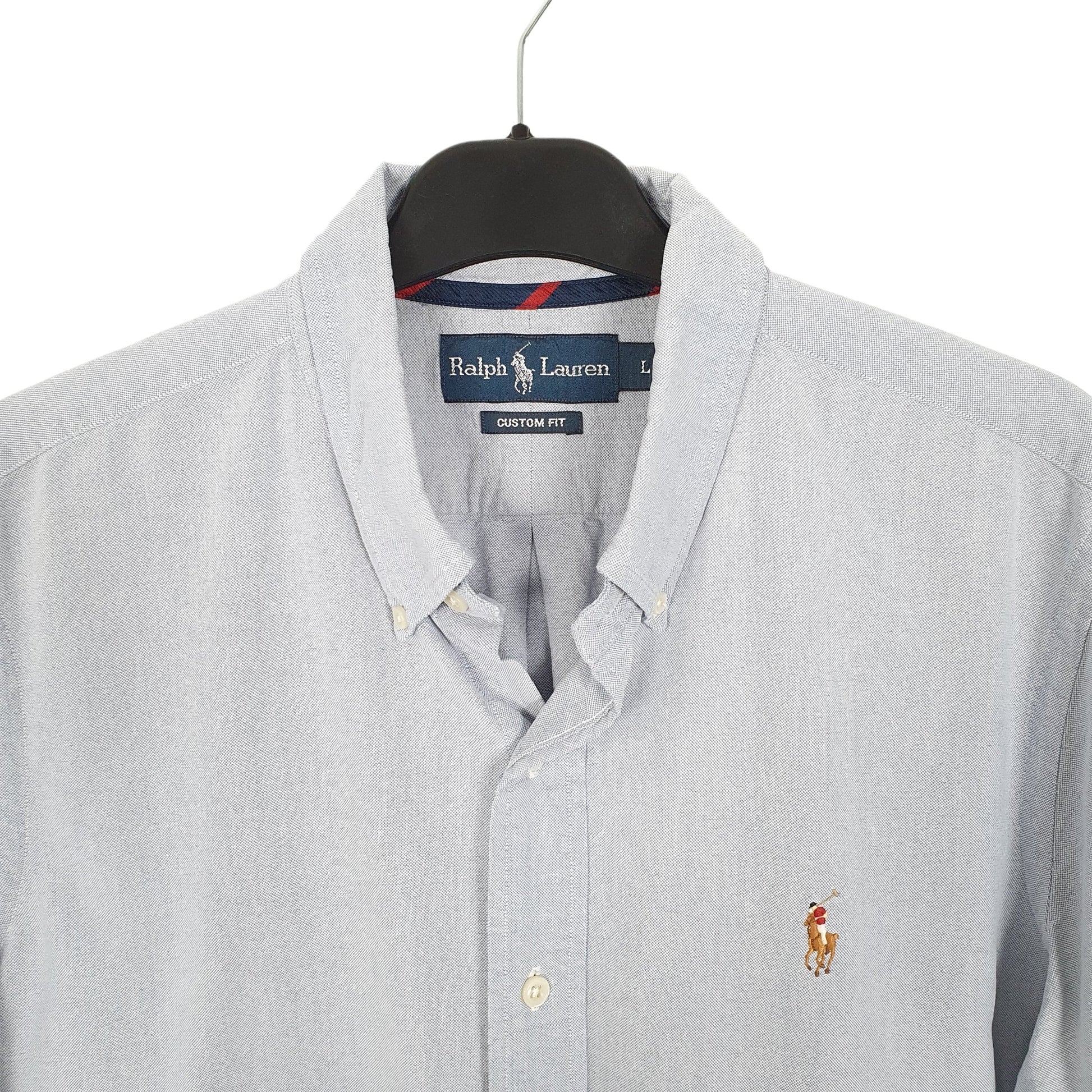 Ralph Lauren Long Sleeve Custom Fit Shirt Blue