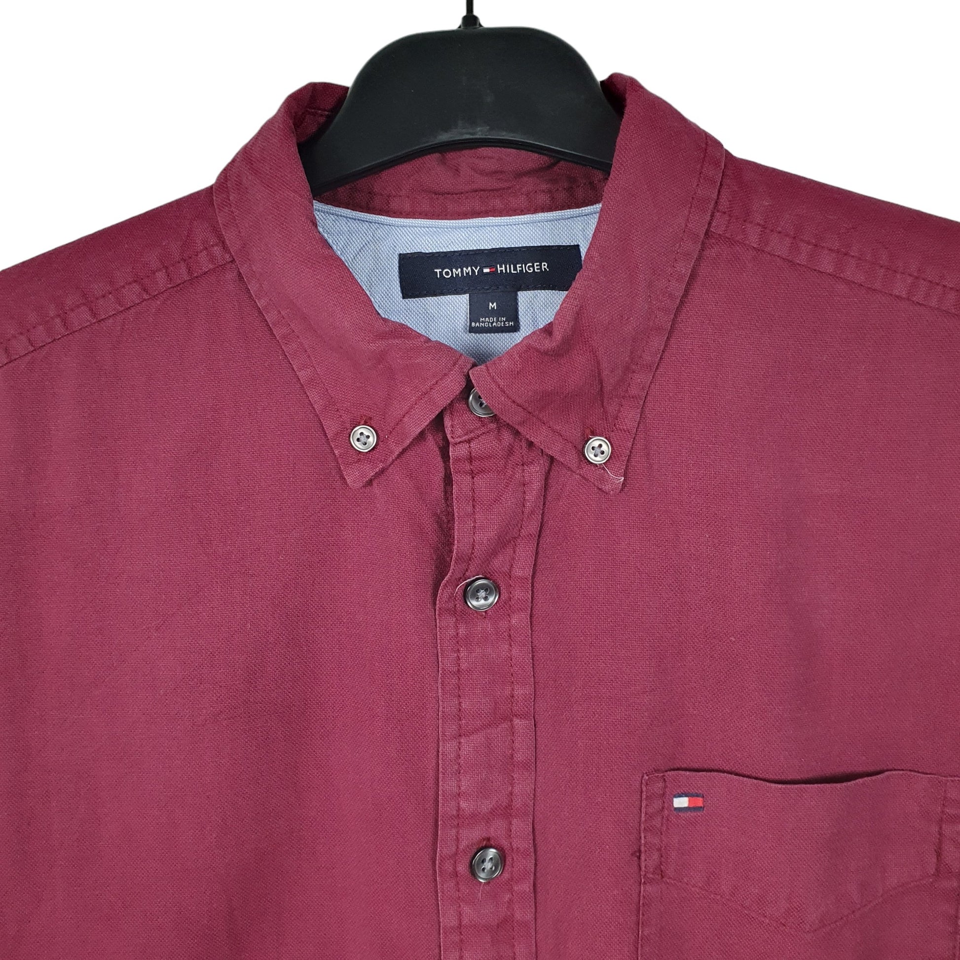 Tommy Hilfiger Long Sleeve Regular Fit Shirt Burgundy