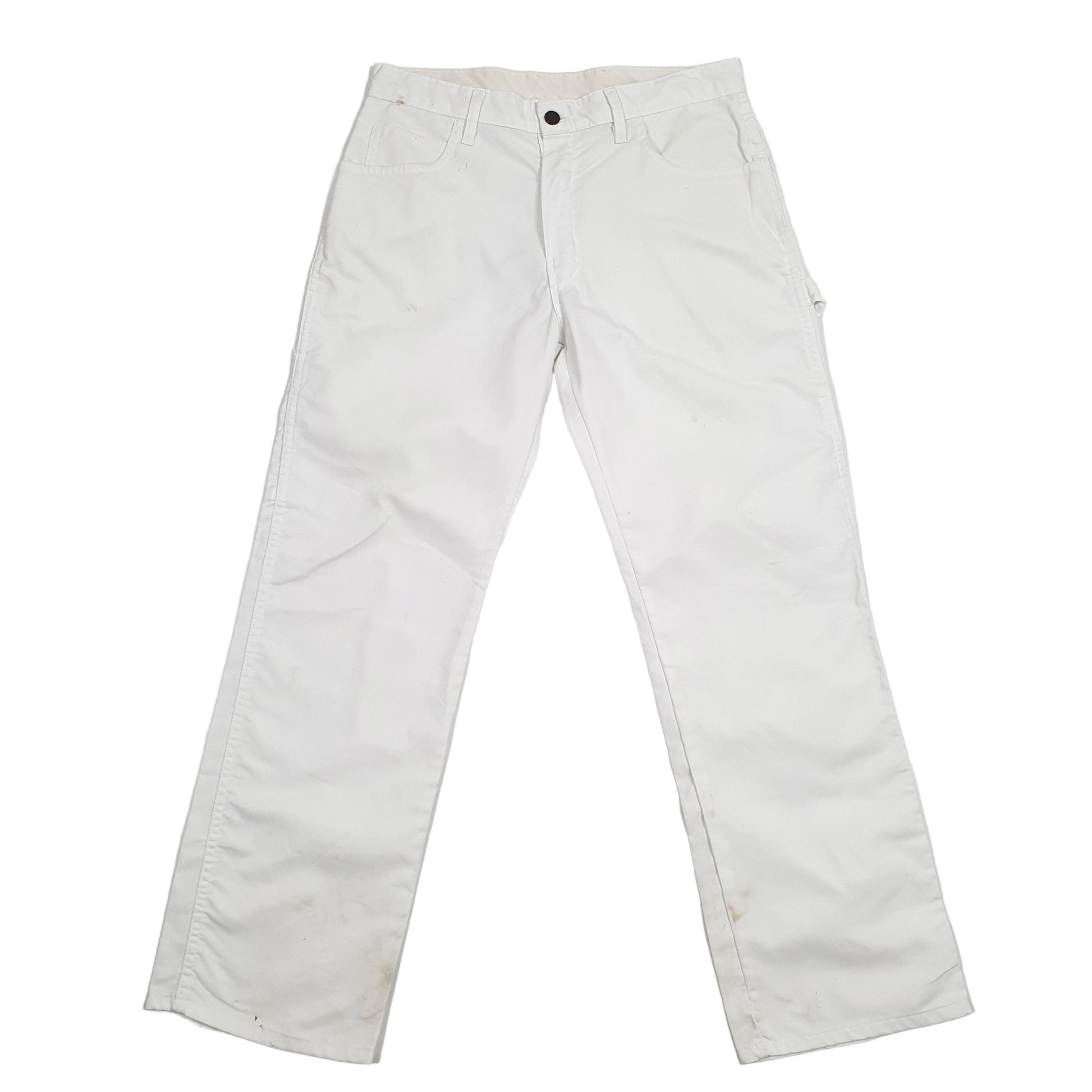 Mens Dickies Painter White Carpenter Trousers W32 L30 White