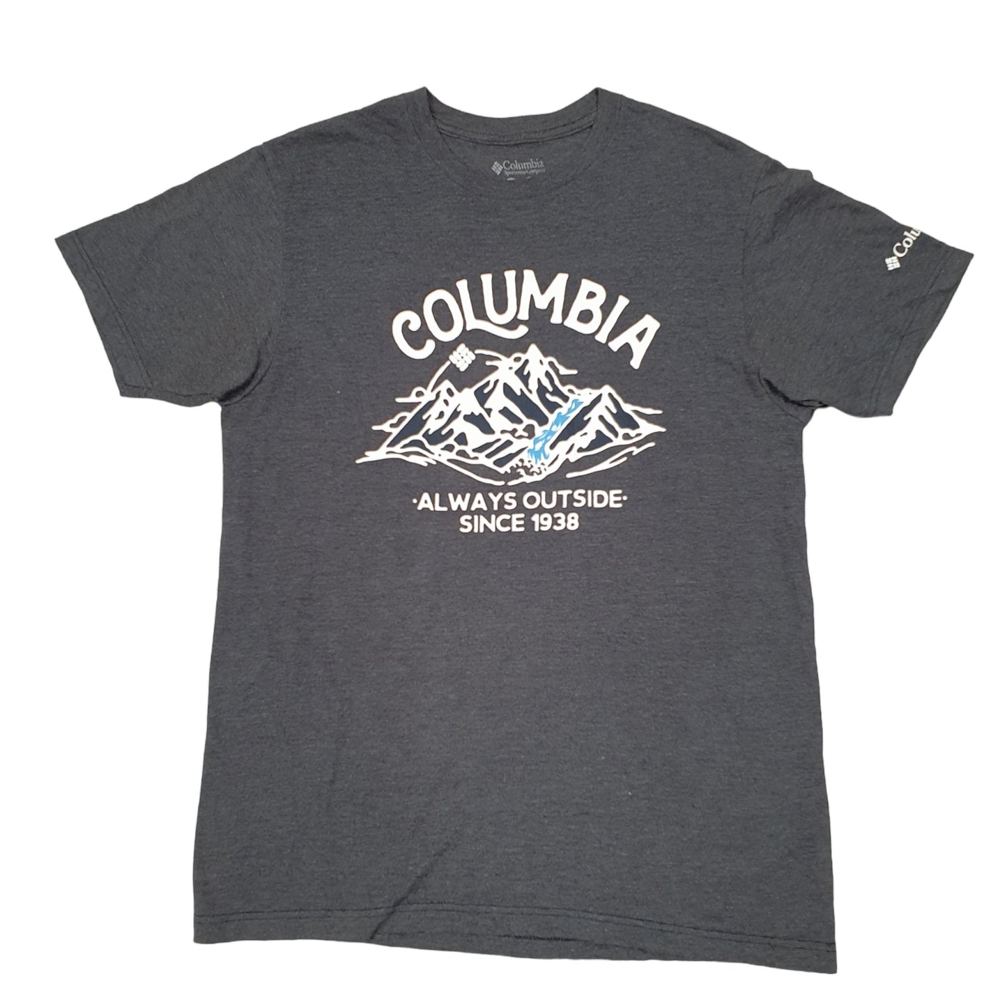 Mens Grey Columbia Sportswear Mountains Short Sleeve T Shirt