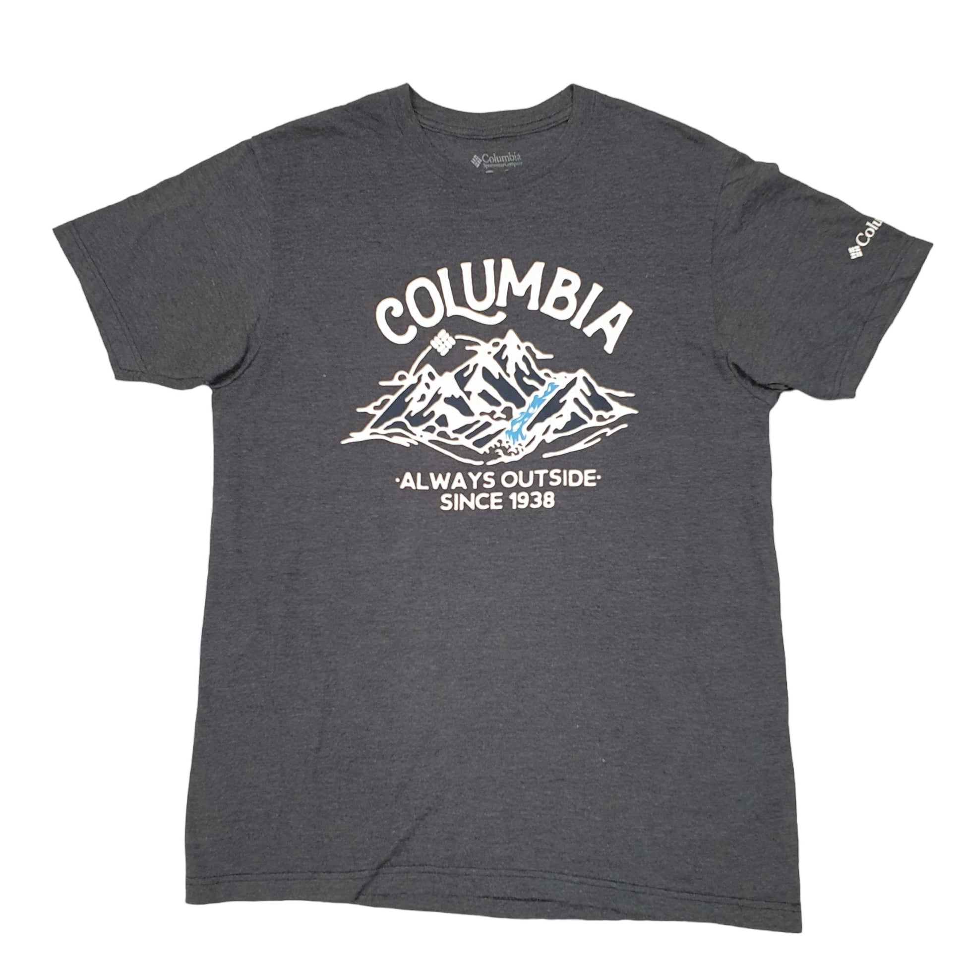 Mens Grey Columbia Sportswear Mountains Short Sleeve T Shirt
