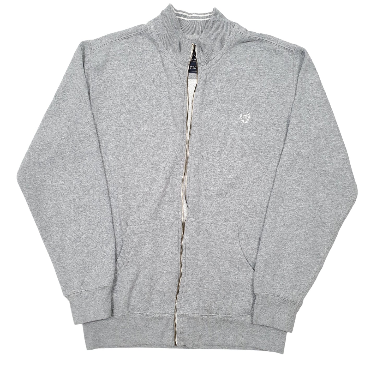 Mens Grey Chaps  Full Zip Jumper