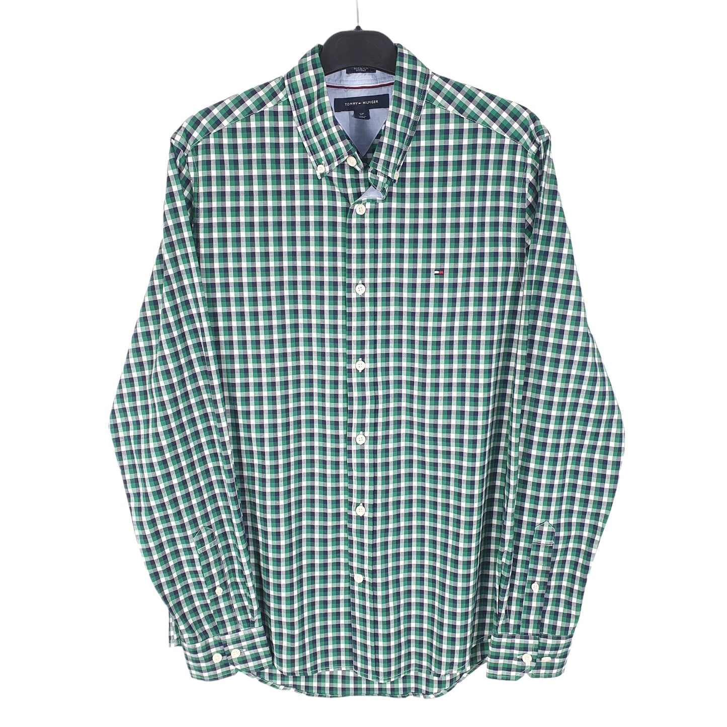 Tommy Hilfiger Long Sleeve Regular Fit Check Shirt Green