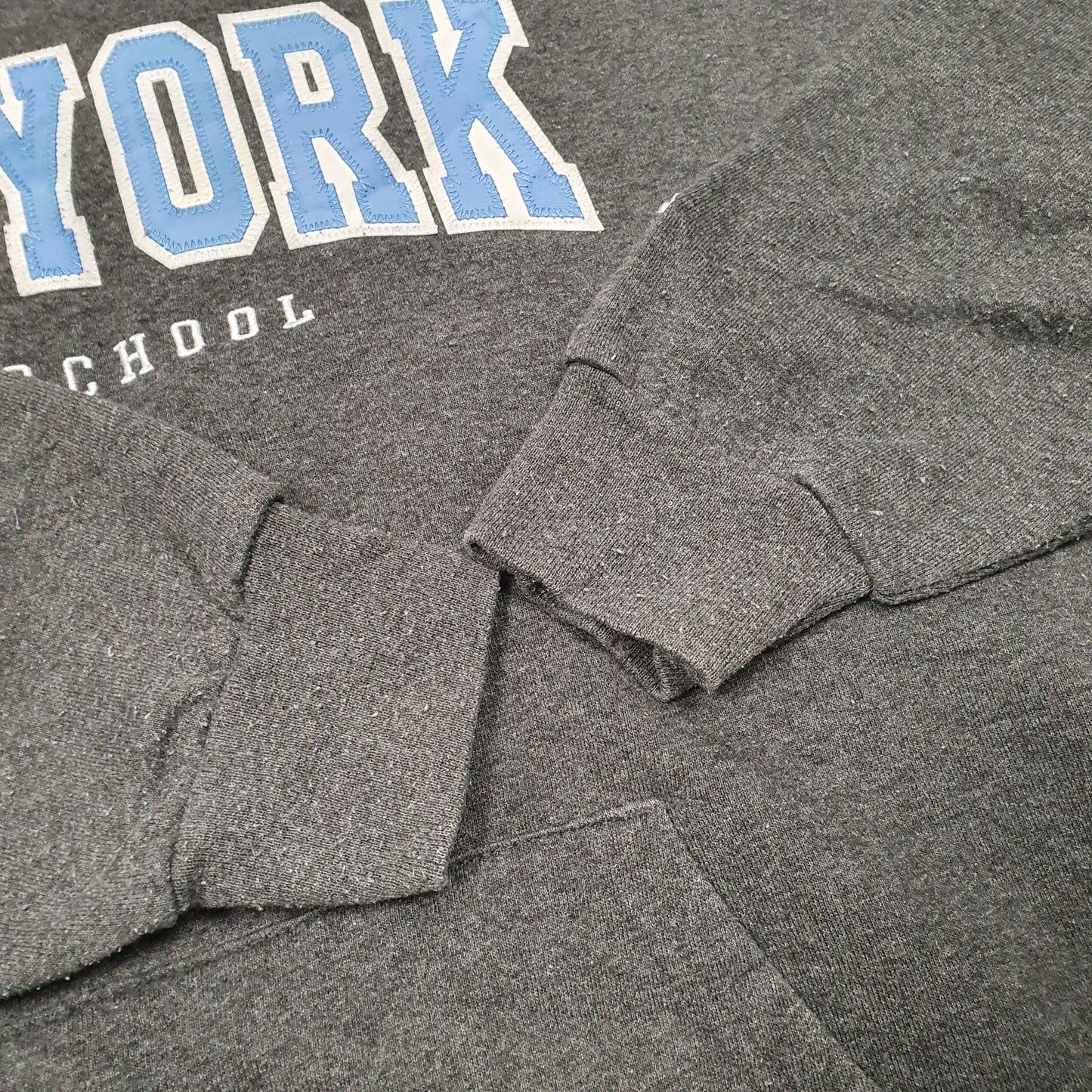 Mens Grey Champion New York Law School Hoodie Jumper