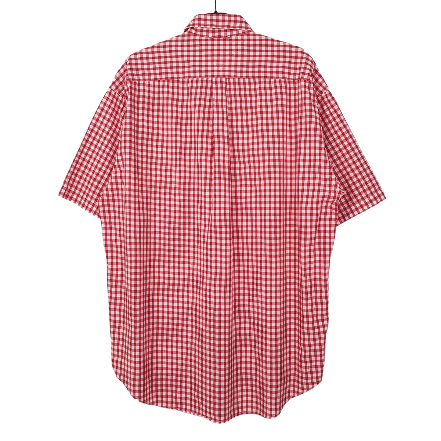 Tommy Hilfiger Short Sleeve Regular Fit Check Shirt Red