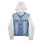 Womens Blue Shana Hoodie trucker Denim Jacket Coat