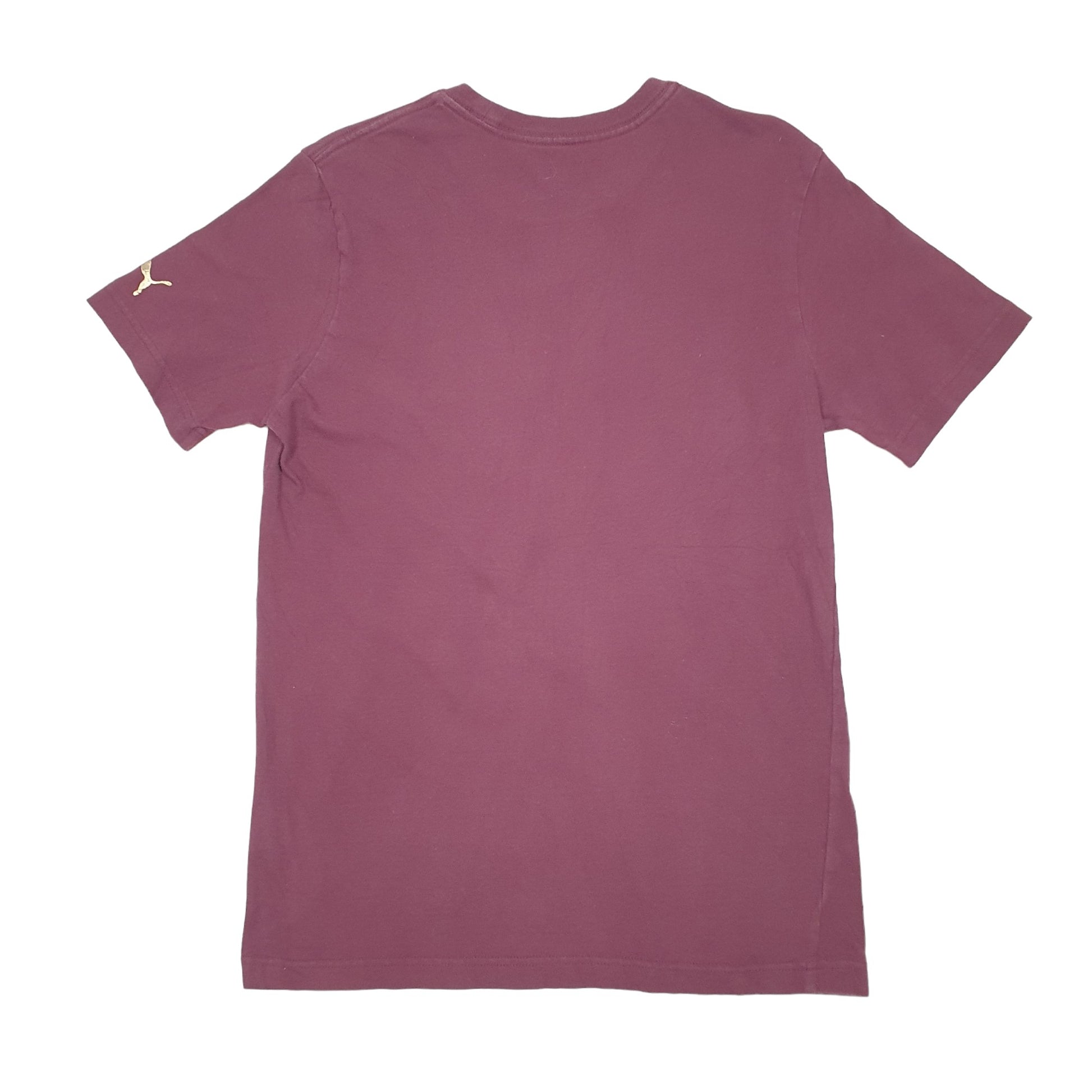 Puma Short Sleeve T Shirt Burgundy