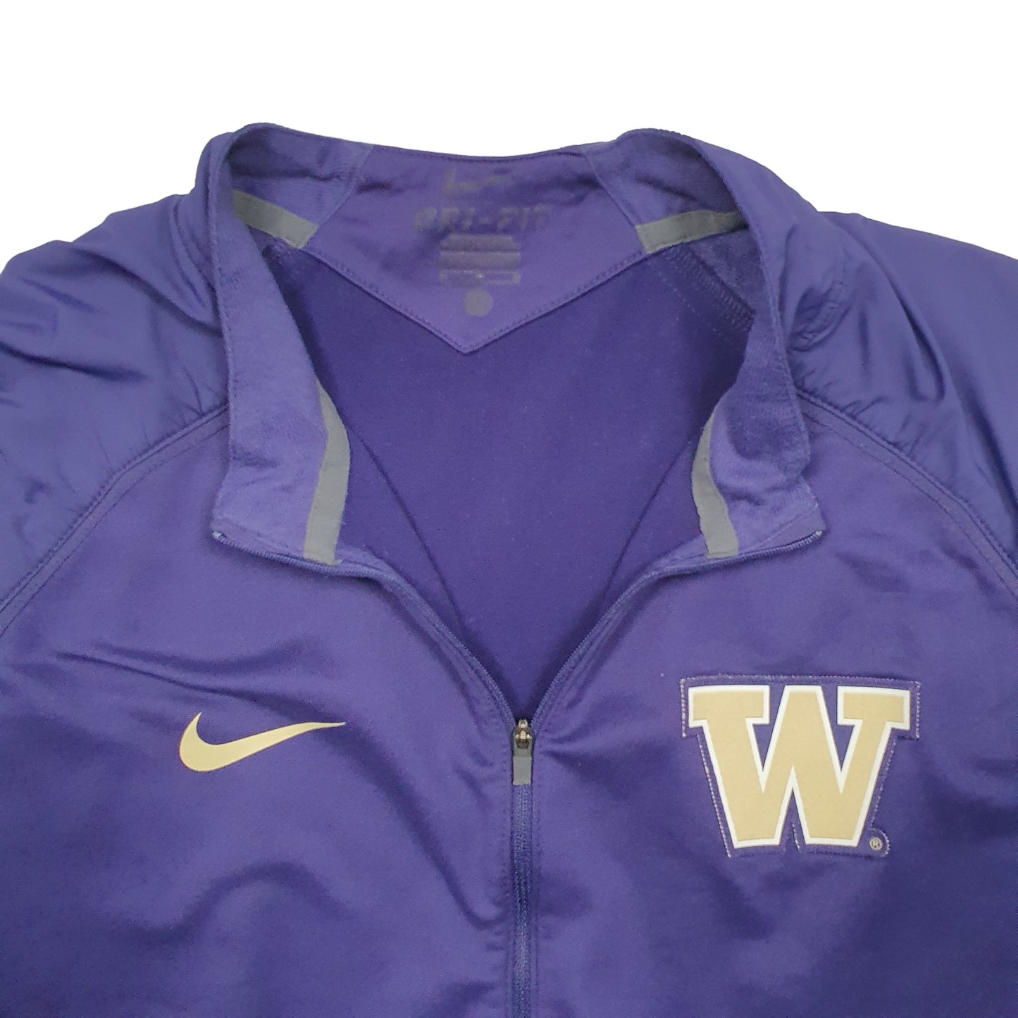 Mens Purple Nike Dri-Fit USA College Quarter Zip Jumper