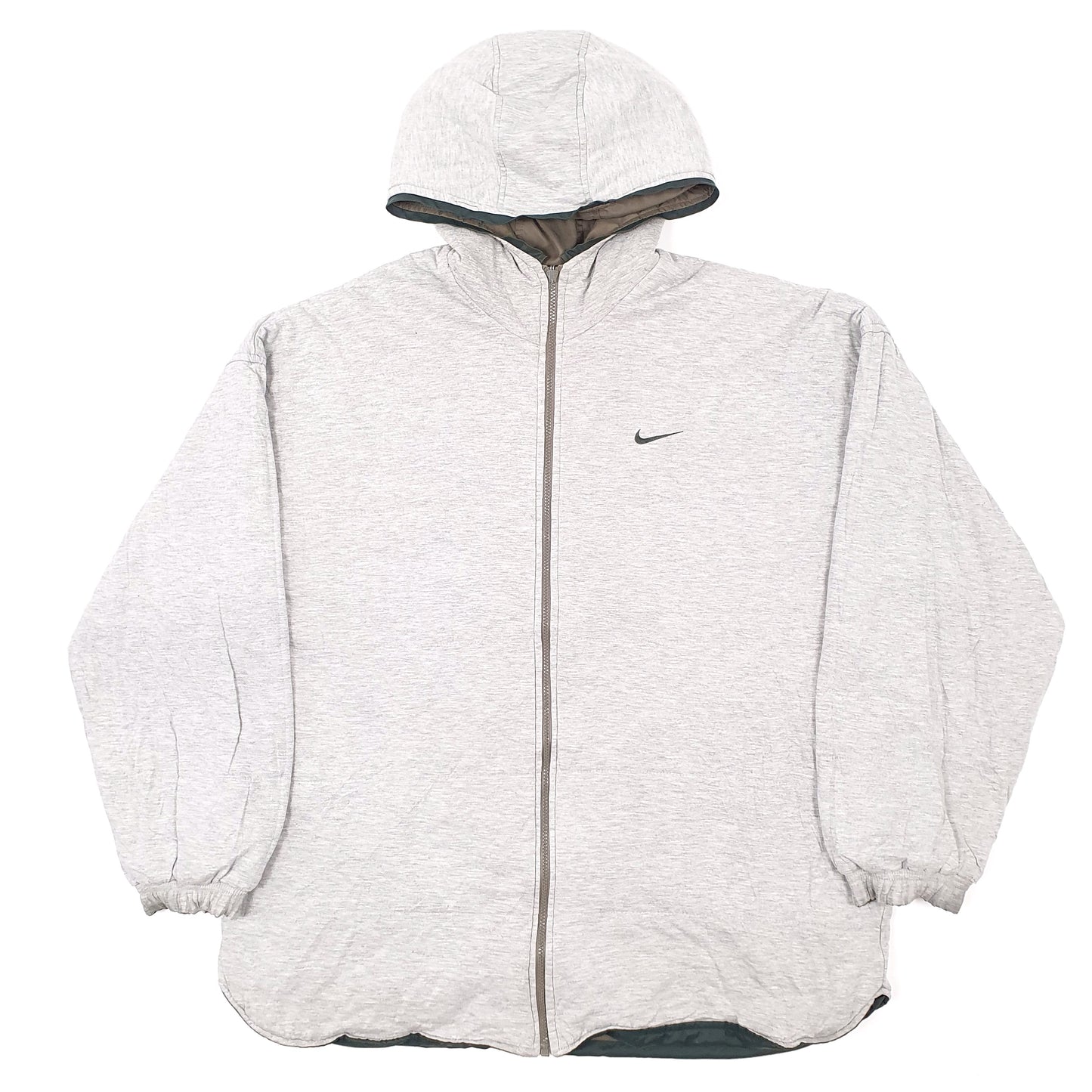 Mens Grey Nike Vintage 1990s Reversible Softshell Jacket Coat