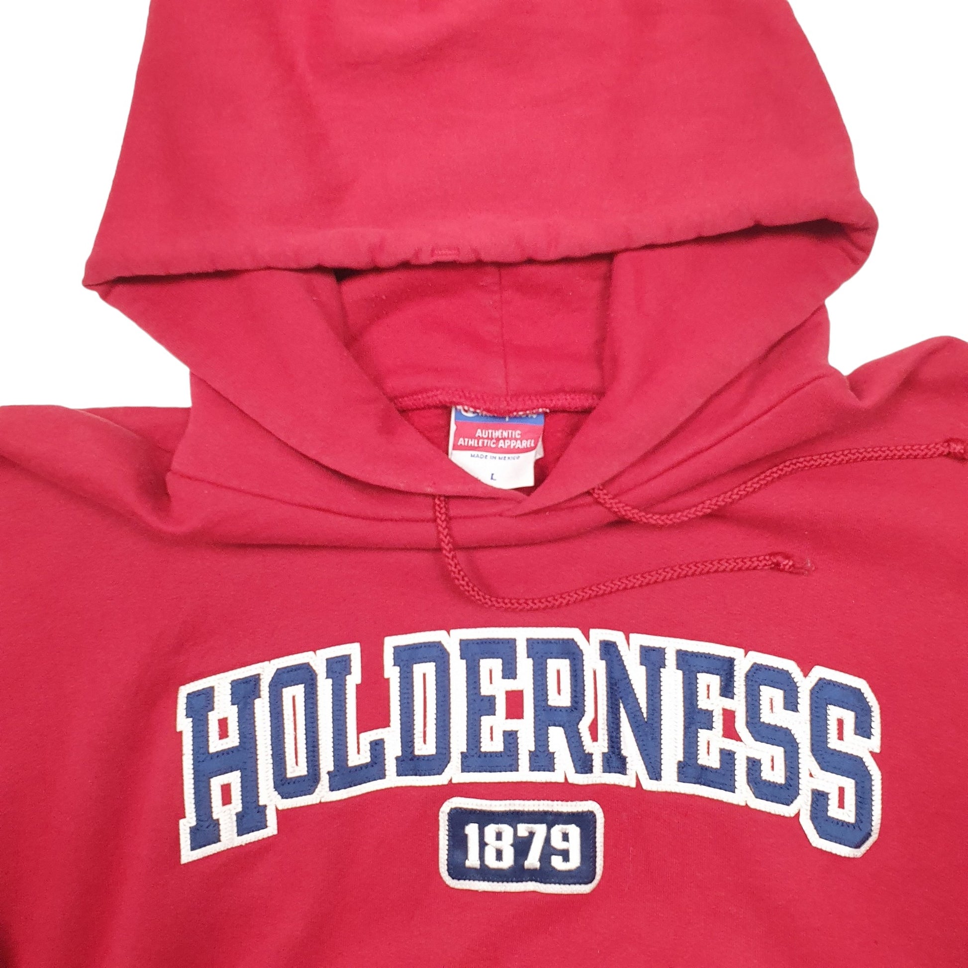 Mens Red Champion Holderness Hoodie Jumper