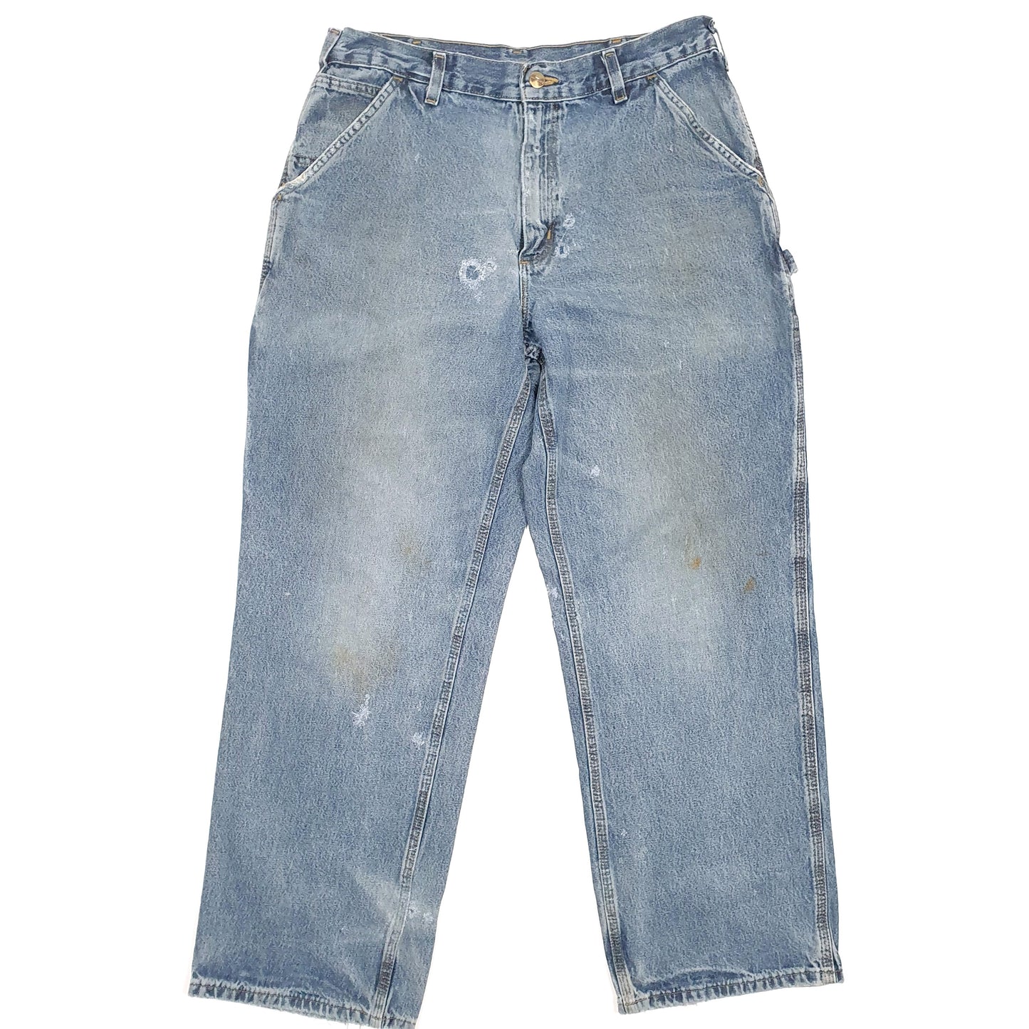 Carhartt Casual Loose Fit Carpenter Jeans W34 L28 Blue