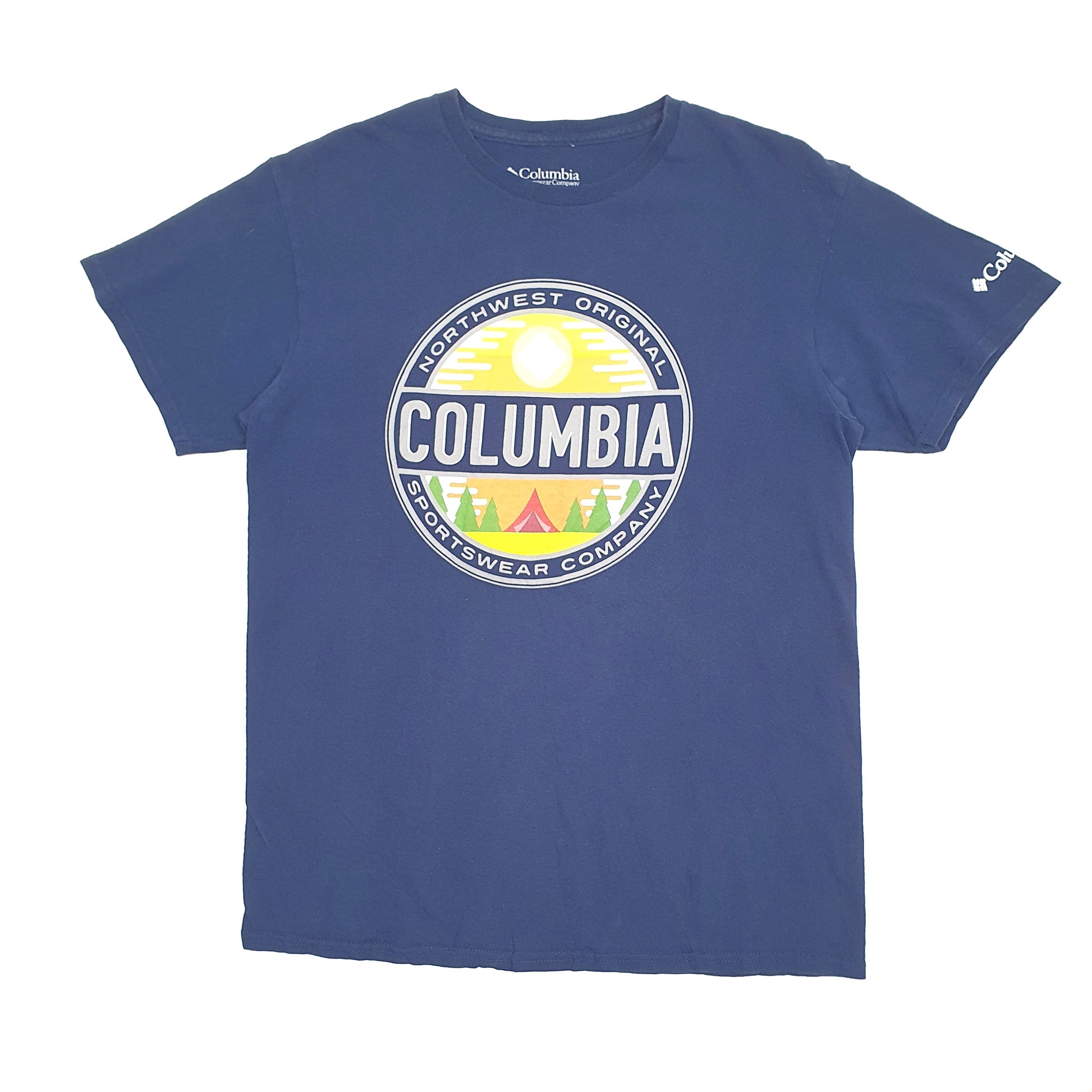 Mens Navy Columbia Sportswear  Short Sleeve T Shirt