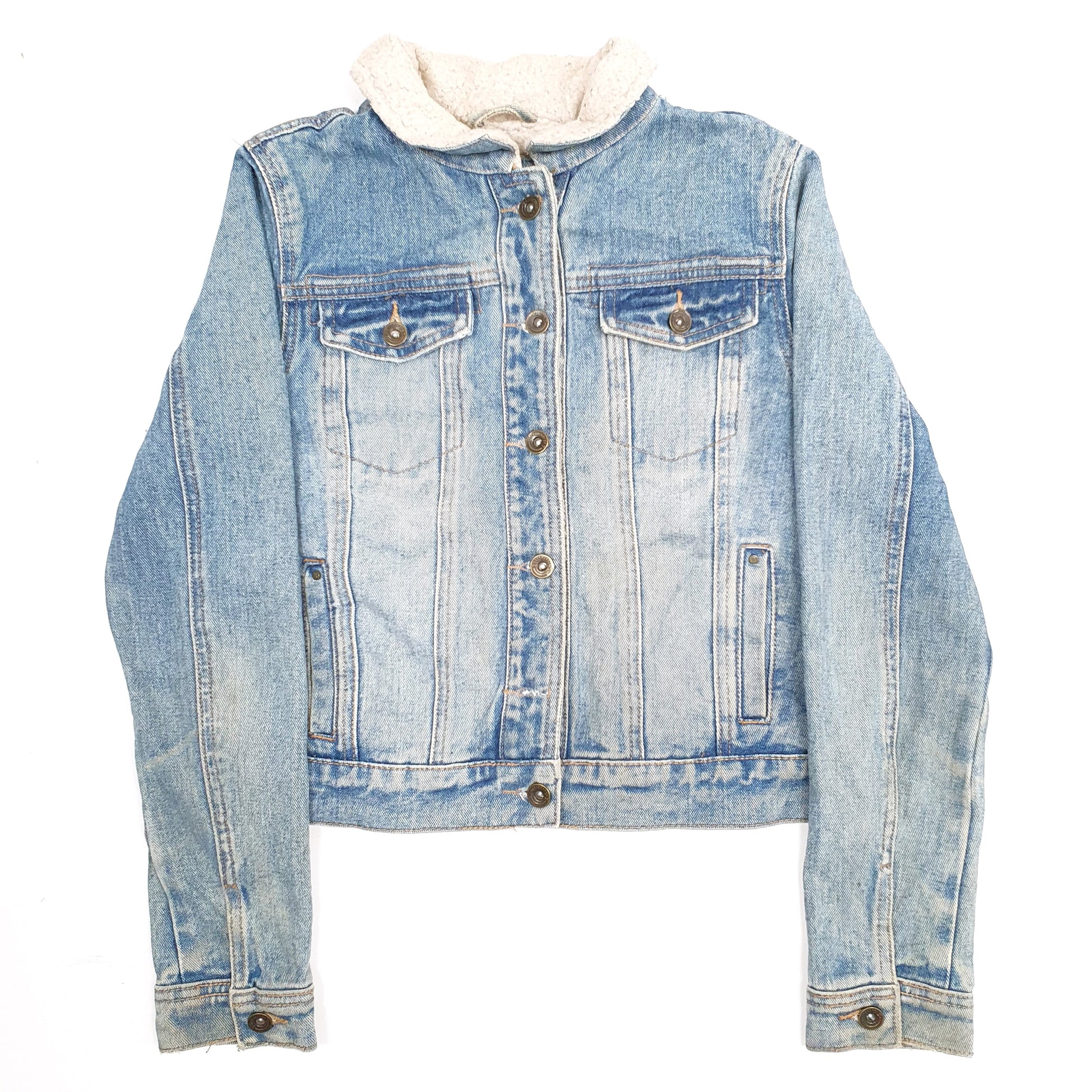 Womens Blue Brookhaven Trucker Denim Jacket Coat