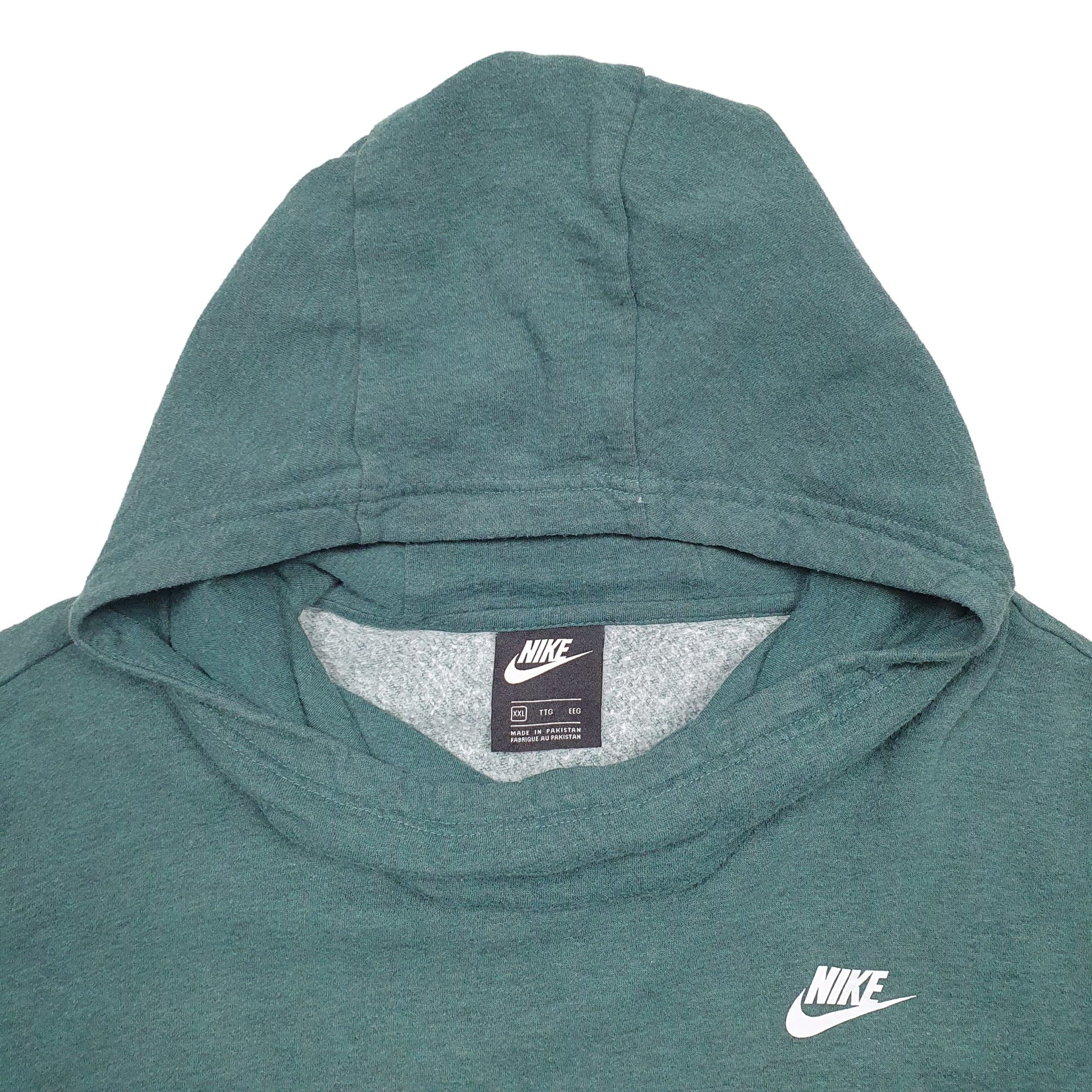 Womens Green Nike Turtleneck Hoodie Jumper