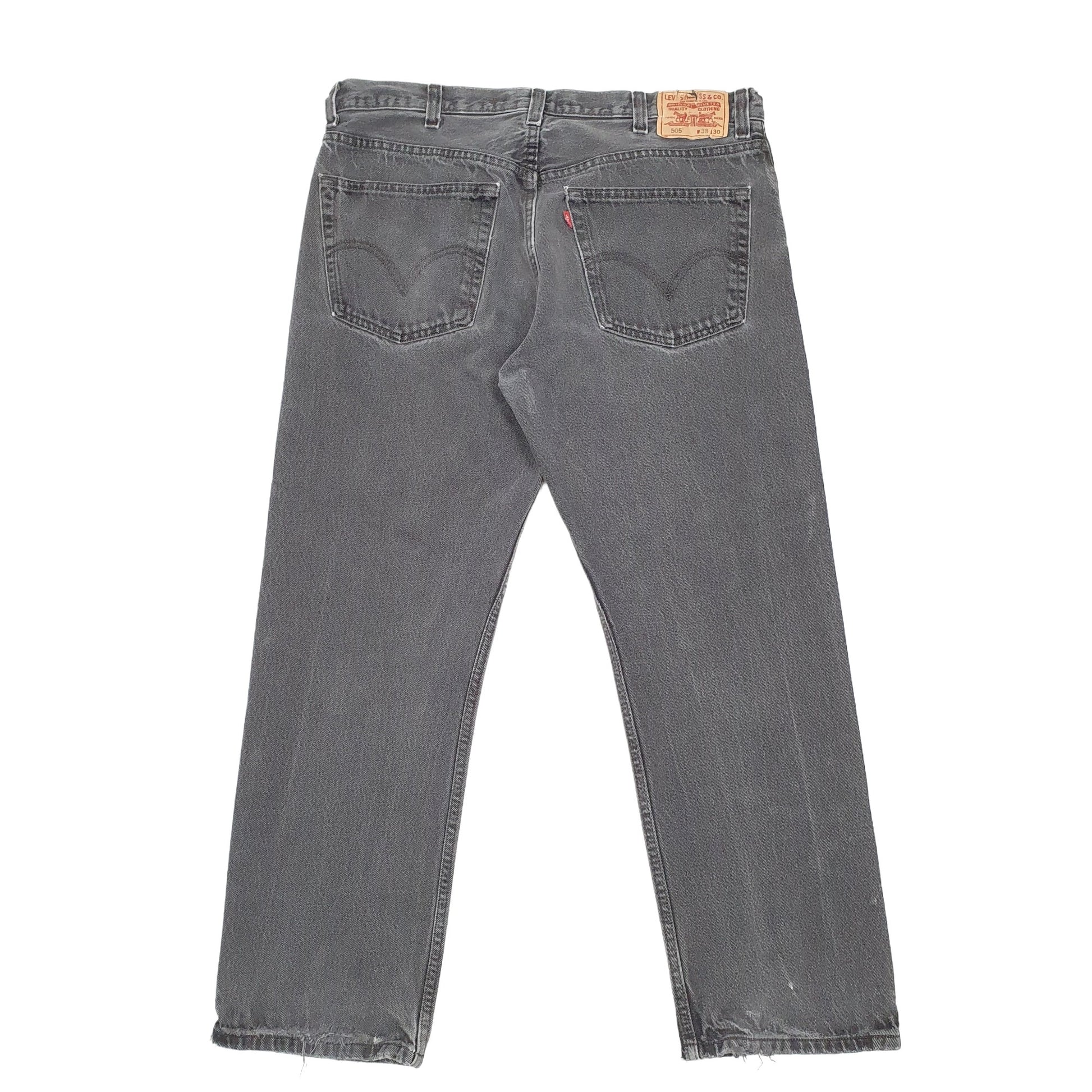 Levis 505 Regular Fit Jeans W38 L30 Grey