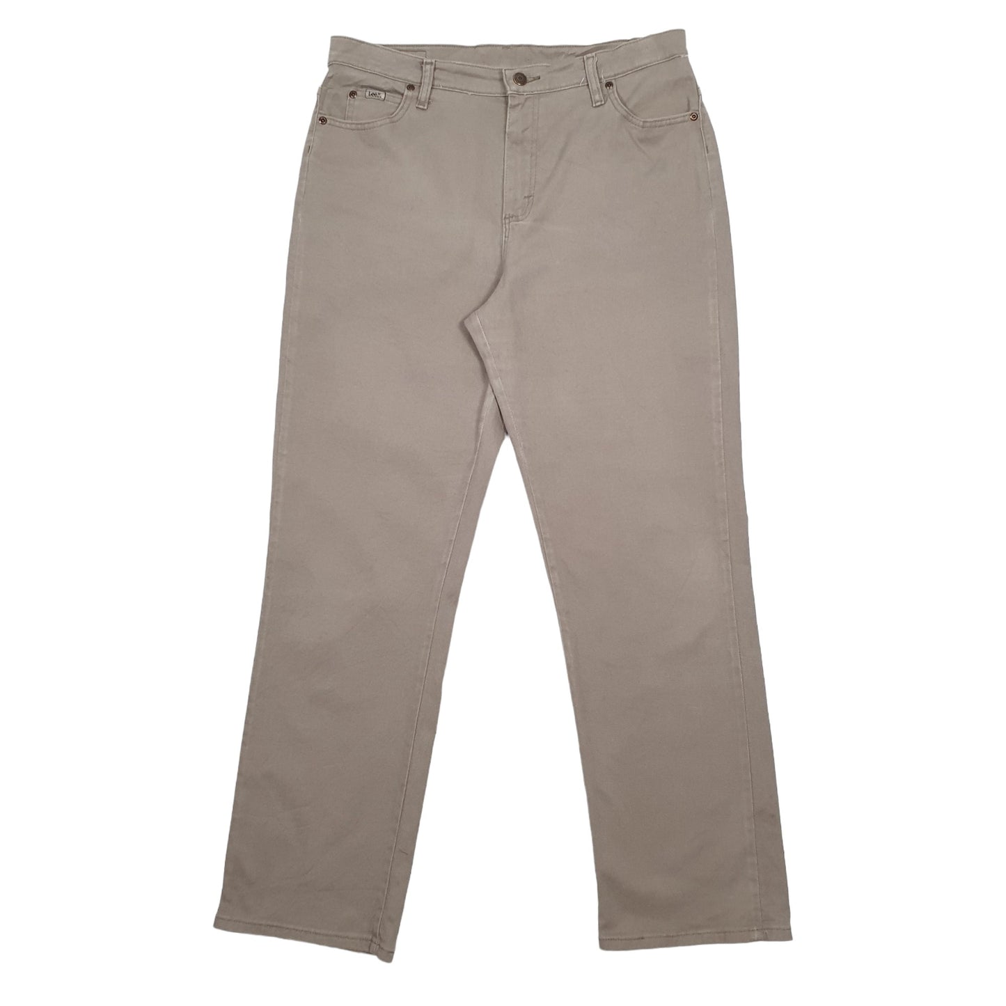 Lee Regular Straight Fit Jeans W34 L32 Beige