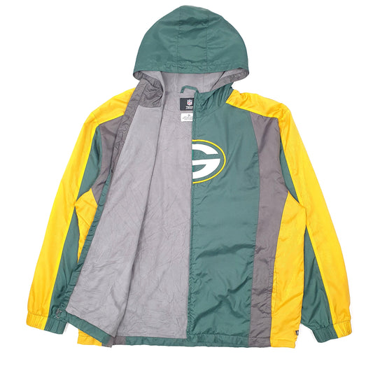 Mens Green NFL Green Bay Packers USA Football Hoodie  Coat