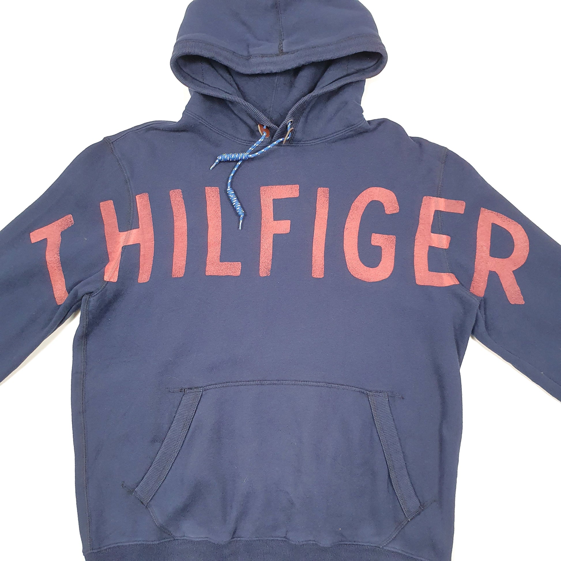 Tommy Hilfiger Spellout Hoodie M Navy