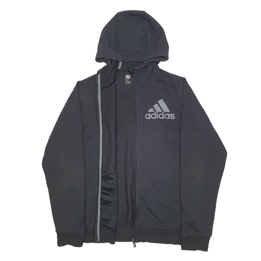 Mens Black Adidas  Full Zip Jumper