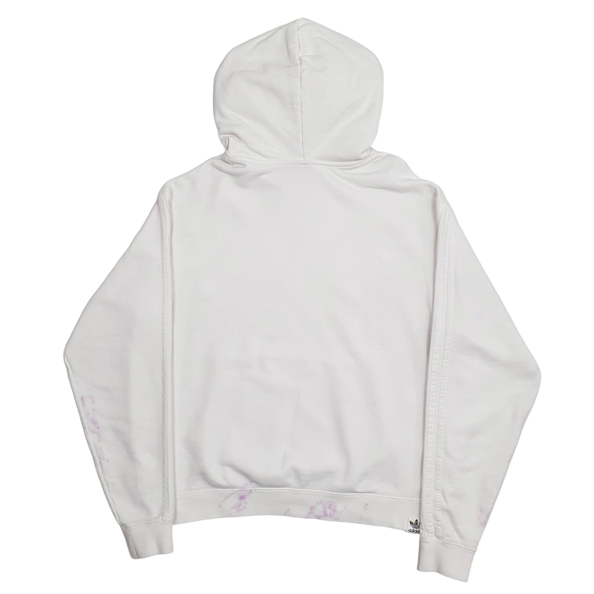 Mens White Adidas Spellout Hoodie Jumper