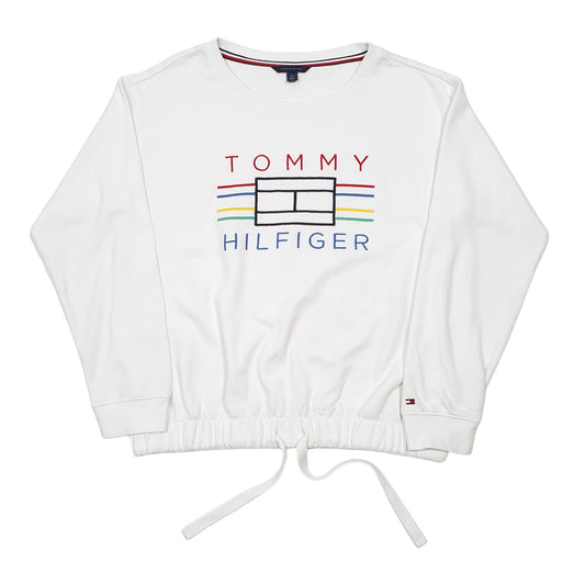 Womens White Tommy Hilfiger Sweatshirt Crewneck Jumper